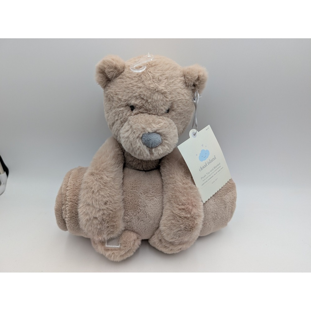 Cloud Island Bear Plush Toy Blanket Lot Tan Paws Stuffed Animal Toy